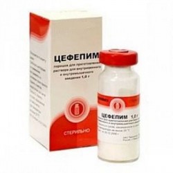 Цефепим порошок для раствора для инъекций по 1 г во флаконе 