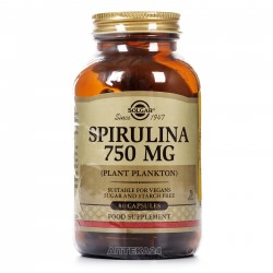 Солгар Спирулина капсулы по 750 мг, 80 шт.