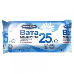 Вата медицинская стерильная 25 г ролик Белоснежка