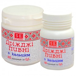 Дрожжи пивные с кальцием таблетки, 200 шт.