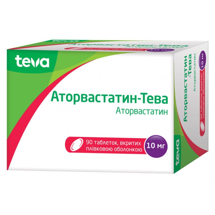 Аторвастатин-Тева таблетки по 10 мг, 90 шт.: инструкция, цена, отзывы .