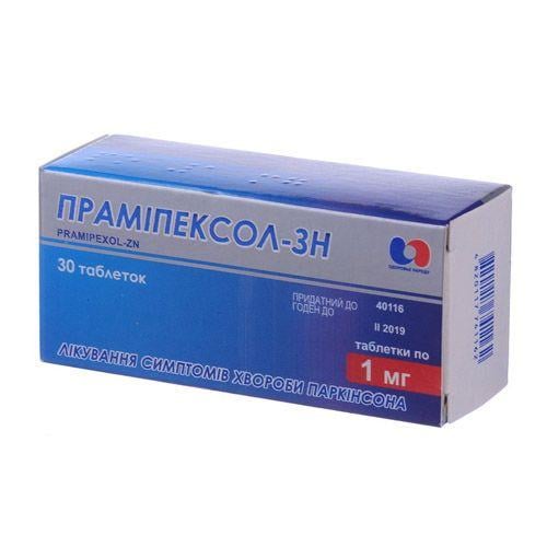 Прамипексол Здоровье Народа таблетки по 1 мг, 30 шт.