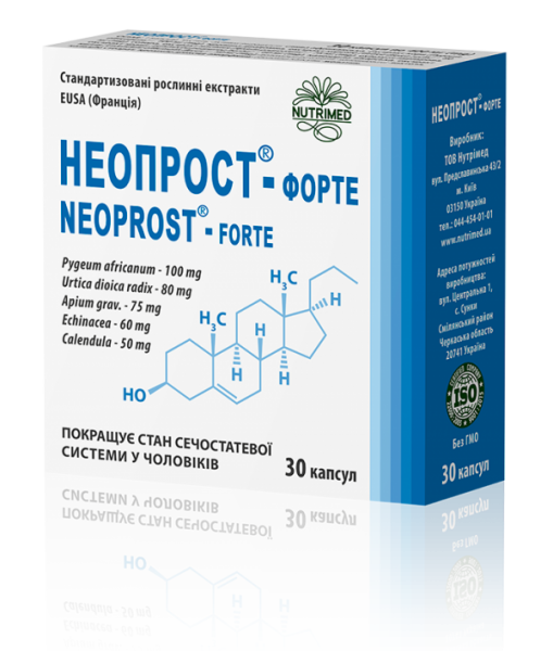 Неопрост-Форте диетическая добавка, капсулы по 400 мг, 60 шт.
