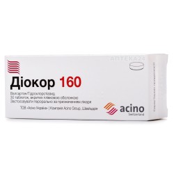 Диокор 160 таблетки при артериальной гипертензии, 30 шт.