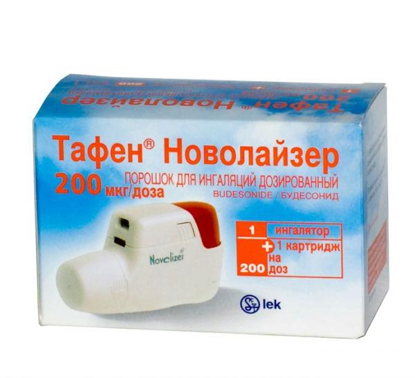 Тафен Новолайзер 200 мкг/доза 200 доз картридж 2.18 г порошок для ингаляций