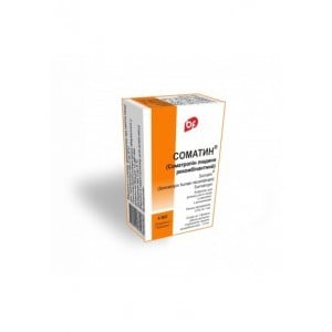 Соматин лиофилизат для раствора для инъекций по 1,3 мг (4 МЕ), 1 шт.