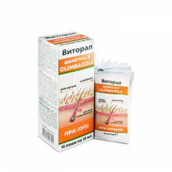 Виторал шампунь с климбазолом при перхоти саше по 10 мл, 15 шт.