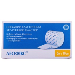 Пластырь хирургический нетканый эластичный Леофикс 5 м х 10 см, 1 шт.