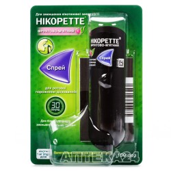 Никоретте фруктово-мятный спрей для ротовой полости, 1 мг/доза, 15 мл (150 доз) 