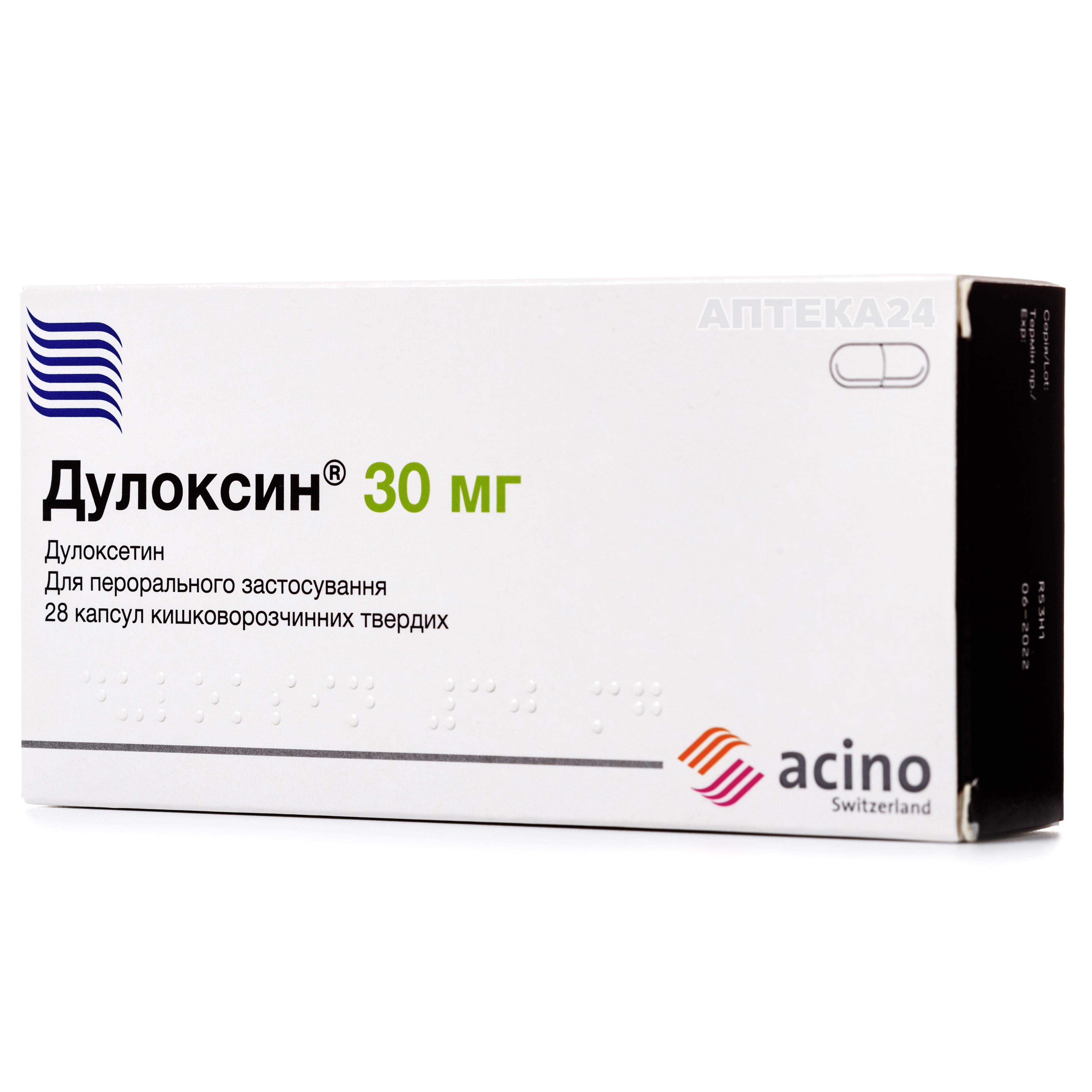 Аналоги препарату Дулоксин капсули по 30 мг, 28 шт. - Acino : за діючою .