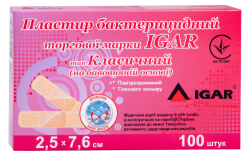 Лейкопластырь бактерицидный 2.5х7.6 см Классический Игар