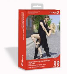 Чулки Lauma медицинские компрессионные с резиновым мыском, размер 1К, ІІ класс, модель AG309, 1 шт.