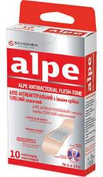 Алпе классик N10 лейкопластырь телесного цвета антибактериальный с ионами серебра (76х19мм)