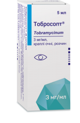 Тобросопт капли для глаз, 3 мг/мл, 5 мл