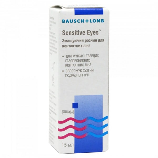 Капли глазные для контактных линз Sensitive Eyes увлажняющие, 15 мл
