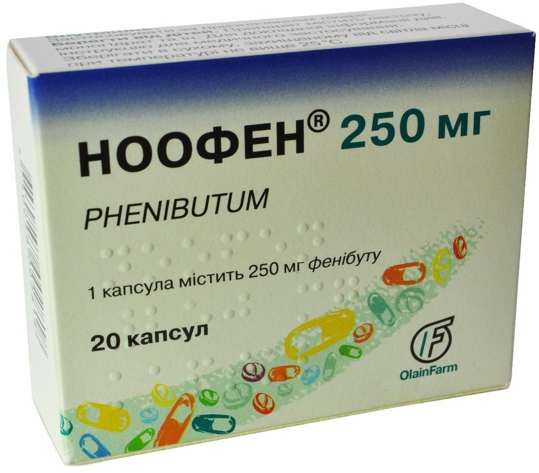 Ноофен капсули по 250 мг, 20 шт.: інструкція, ціна, відгуки, аналоги .