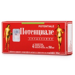Потенциале таблетки для потенции по 50 мг, 4 шт.