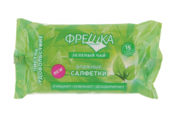 Салфетки влажные "Фрешка" зеленый чай, 15 шт.