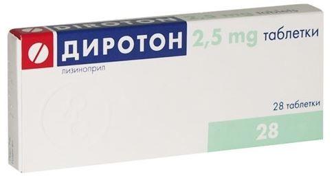 Диротон 2.5 мг №28 таблетки
