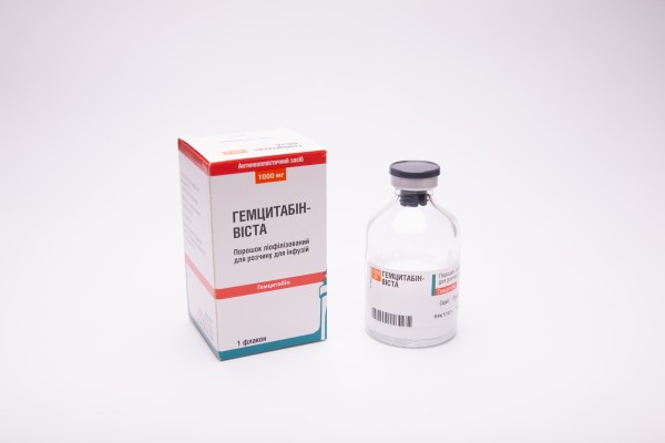 Гемцитабин-Виста порошок лиофилизированный по 1000 мг в флаконе