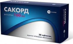 Сакорд таблетки от повышенного давления по 160 мг, 30 шт.