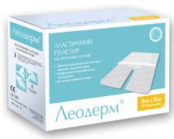 Леодерм пластырь медицинский эластичный на нетканной основе для фиксации канюль, катетеров размер 8 см х 6 см, 50 шт.