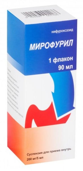 Мирофурил суспензия оральная по 200 мг/5 мл, 90 мл
