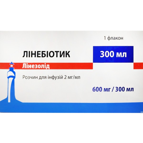 Линебиотик раствор для инъекций, 2 мг/мл, 300 мл