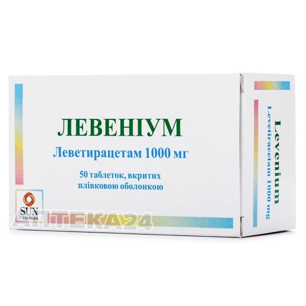 Левениум таблетки при эпилепсии по 1000 мг, 50 шт.