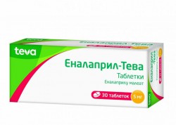 Эналаприл-Тева таблетки по 5 мг, 30 шт.