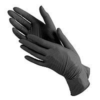 Перчатки нитриловые неприпудренные смотровые нестерильные размер S Dr.WHITE Professional black 10 штук