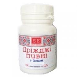 Дрожжи пивные с йодом таблетки №100