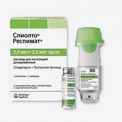 Спиолто Респимат 2.5 мкг/2.5 мкг раствор для ингаляций (60 ингаляций +1 ингалятор Респимат)