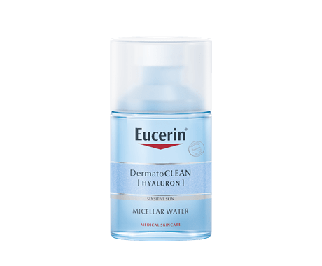 Eucerin DermatoClean (Hyaluron) флюид для лица мицеллярный очищающий 3 в 1 для чувствительной кожи всех типов, 100 мл 