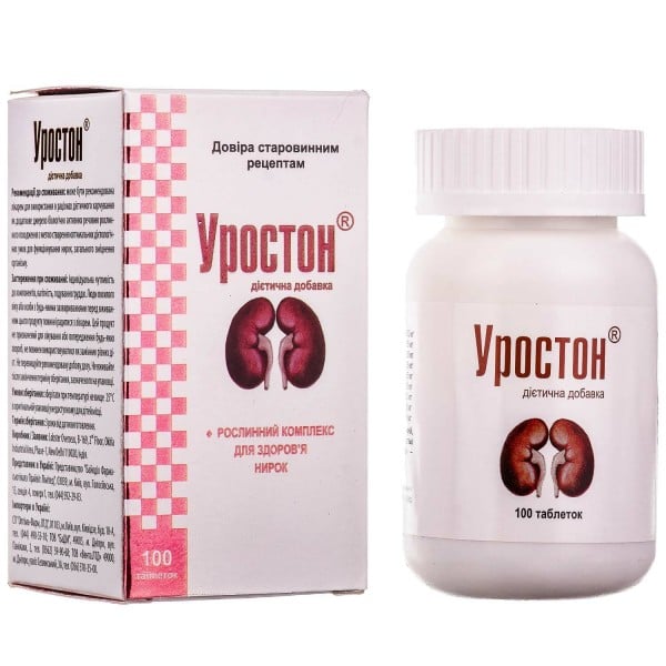 Уростон диетическая добавка для профилактики воспалительных заболеваний мочеполовой системы, таблетки, 100 шт.