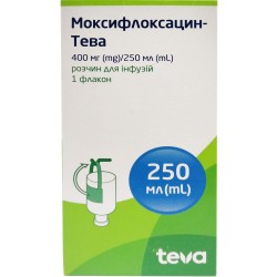 Моксифлоксацин-Тева раствор для инфузий, 400 мг/250 мл, 250 мл во флаконе