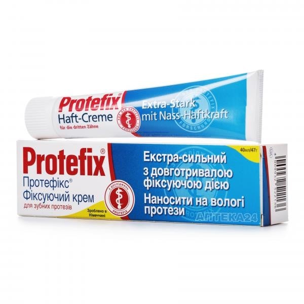 Протефикс крем фиксирующий для зубных протезов экстра-сильный в тубе 40 мл