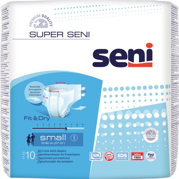 Подгузники для взрослых SENI Small Supеr, 10 шт.