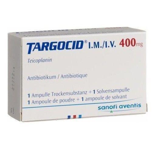 Таргоцид лиофилизат для раствора для инъекций 400 мг N1 + растворитель 3.2 мл