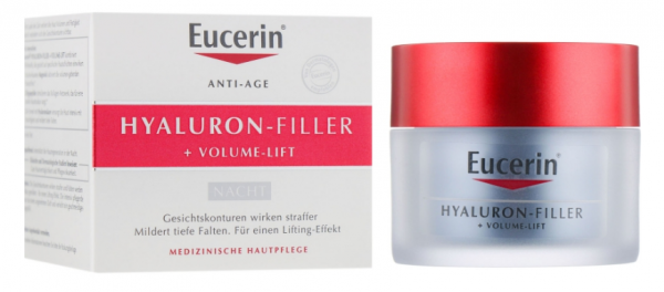 Eucerin Hyaluron Filler Volume Lift Night Cream ночной антивозрастной крем для нормальной кожи, 50 мл