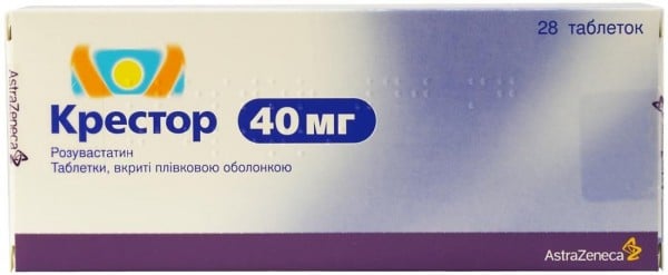 Крестор таблетки по 40 мг, 28 шт.