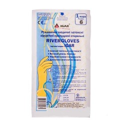 Перчатки хирургические стерильные RiverGloves, размер 6 - Игар