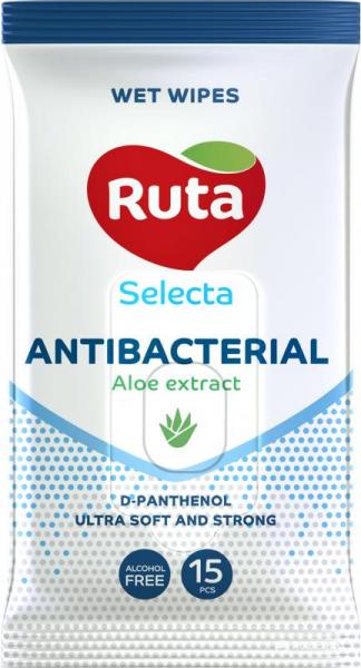 Салфетки влаж. "Ruta Selecta" Antibacterial №15 алоэ