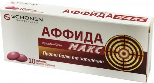 Аффида Макс таблетки по 400 мг, 10 шт.