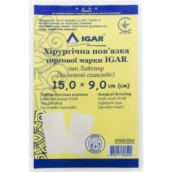 IGAR Лайтпор хирургическая повязка (на основе спанлейс), 15,0 х 9,0 см