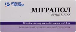 Мигранол 50 мг №10 таблетки