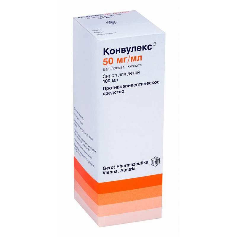 Конвулекс сироп при епілепсії, 50 мг/мл, 100 мл: інструкція, ціна .