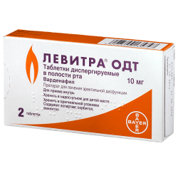 Левитра ОДТ таблетки по 10 мг, 2 шт.