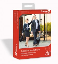 Гольфы медицинские компрессионные без мыска Lauma размер 4D, бежевые, класс 2 модель AD 208, 1 пара