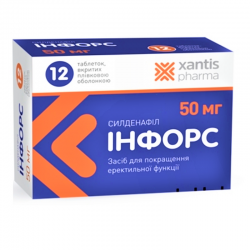 Инфорс таблетки при эректильной дисфункции по 50 мг, 12 шт.